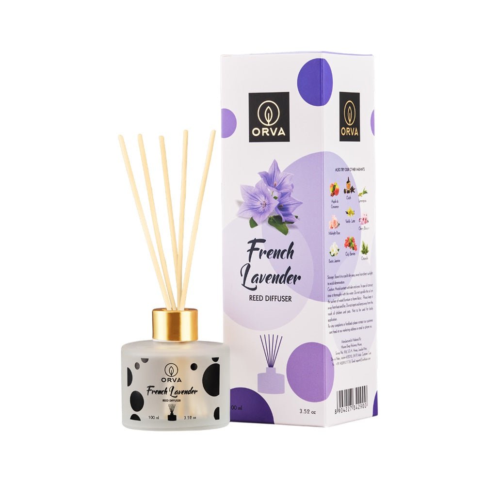 Orva French Lavender Reed Diffuser 100ml - 1st Stop Marshall's Health Shop, Gift Shop! - Heath and Natural Therapy New Brighton Christchurch - Naturopath