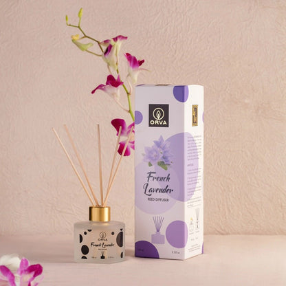 Orva French Lavender Reed Diffuser 100ml - 1st Stop Marshall's Health Shop, Gift Shop! - Heath and Natural Therapy New Brighton Christchurch - Naturopath