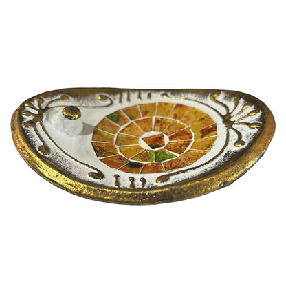Oval Mosaic Incense Dish 6cm - 1st Stop Marshall's Health Shop, Gift Shop! - Heath and Natural Therapy New Brighton Christchurch - Naturopath