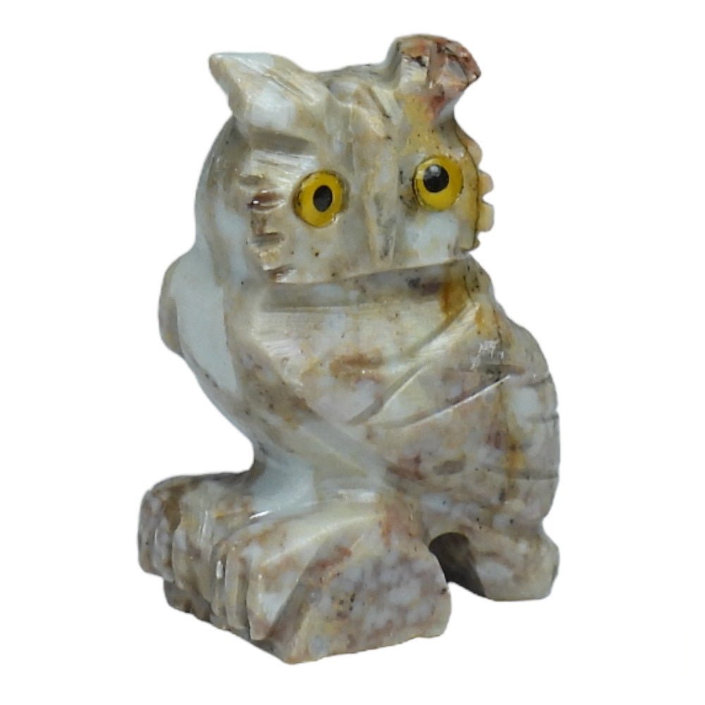 Owl Soapstone Carving - MarshallsHealthShop