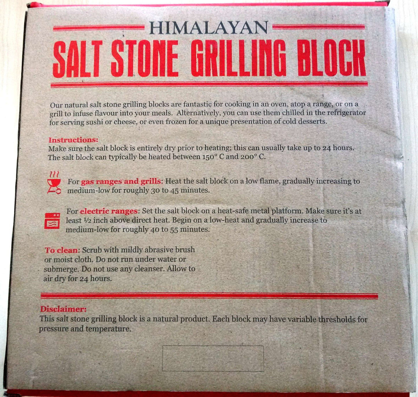 Himalayan Salt Stone Grilling Block