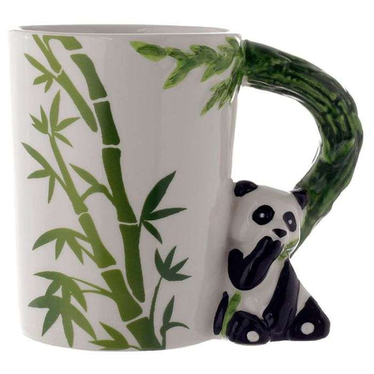 Panda Bamboo Ceramic Shaped Handle Mug - MarshallsHealthShop