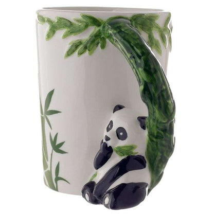 Panda Bamboo Ceramic Shaped Handle Mug - MarshallsHealthShop