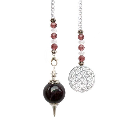 Pendulum Amethyst Ball with Flower Of Life - MarshallsHealthShop