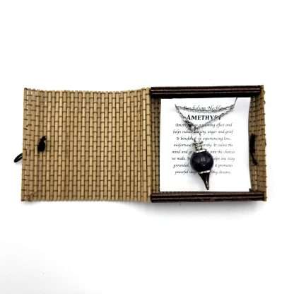 Pendulum Necklace Amethyst - MarshallsHealthShop