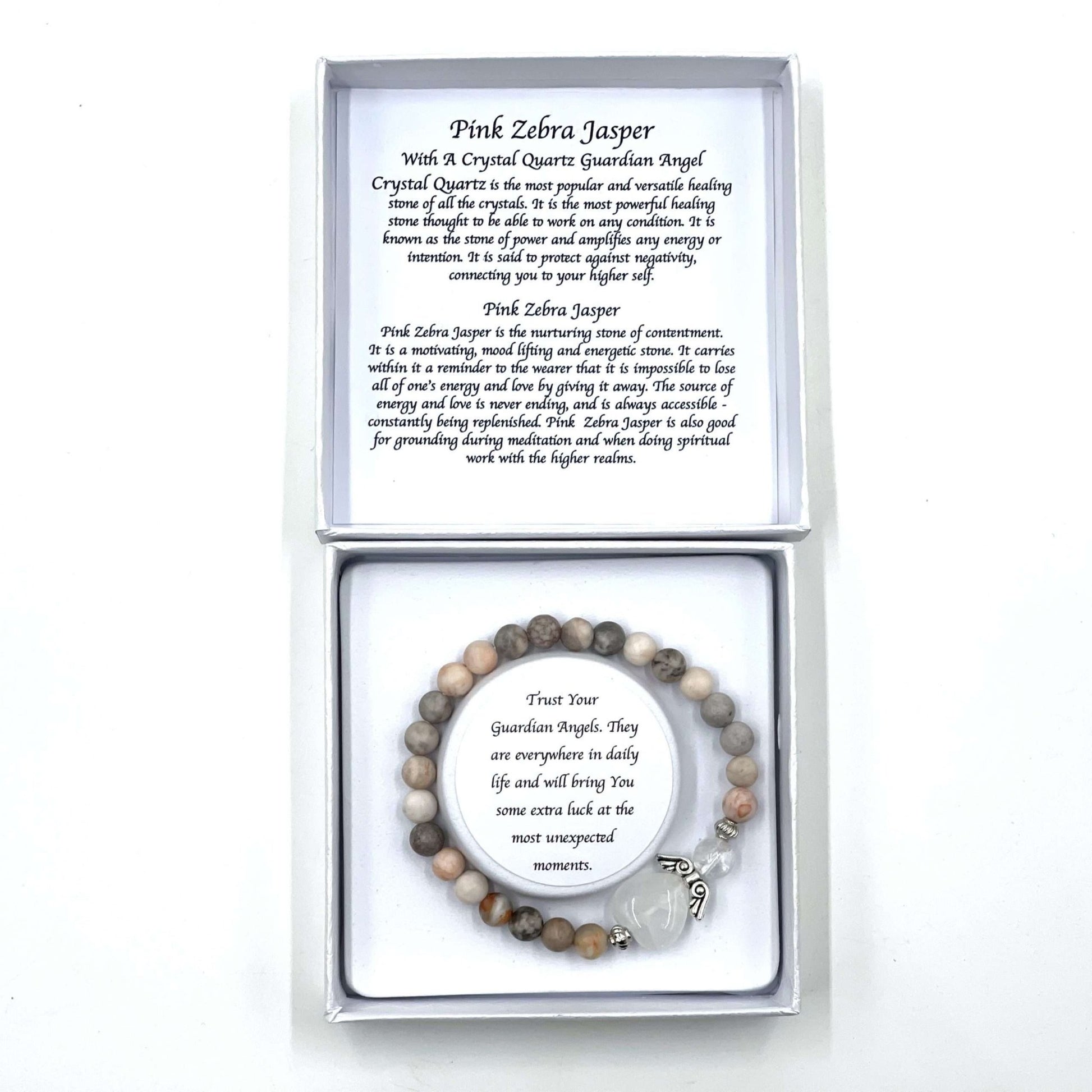Pink Zebra Jasper Crystal Heart Guardian Angel Bracelet

Size 6mm

1st Stop, Marshall's Health Shop, Gift Shop!

SKU: GAB19