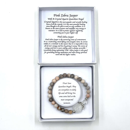 Pink Zebra Jasper Crystal Heart Guardian Angel Bracelet

Size 6mm

1st Stop, Marshall's Health Shop, Gift Shop!

SKU: GAB19