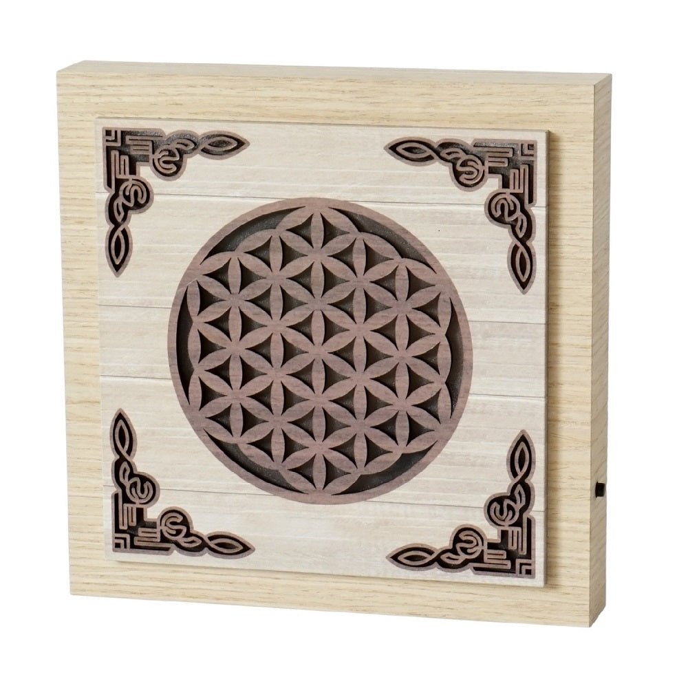 Plaque Flower Of Life Colour LED - MarshallsHealthShop