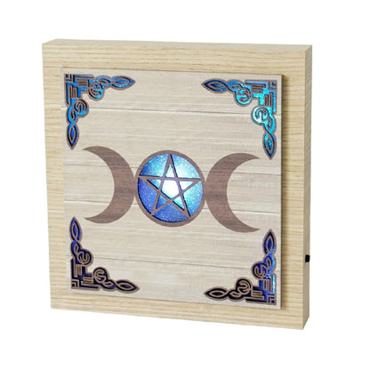 Plaque Triple Moon Colour LED - MarshallsHealthShop