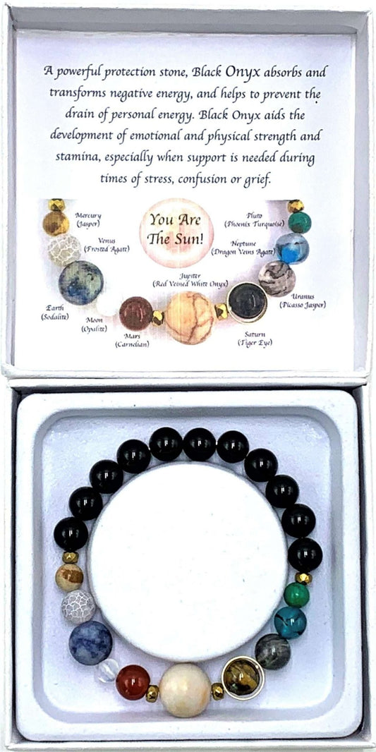 Polished Onyx Solar System Bracelet - MarshallsHealthShop