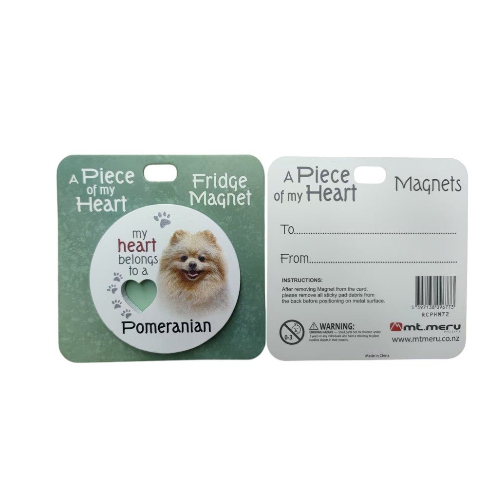 Pomeranian Piece of My Heart Magnet - MarshallsHealthShop