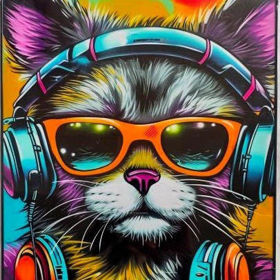 Pop Art Cool Cat 30x40cm Framed PVC# - 1st Stop Marshall's Health Shop, Gift Shop! - Heath and Natural Therapy New Brighton Christchurch - Naturopath#