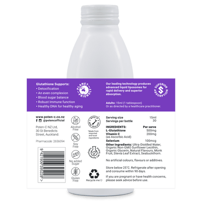 Poten - C Glutathione Liposomal 500mg - MarshallsHealthShop