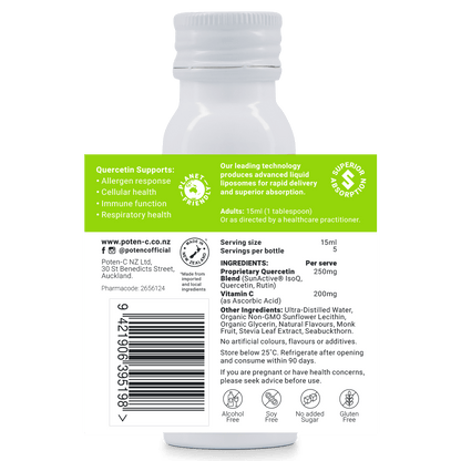 Poten - C Quercetin Liposomal 250mg - MarshallsHealthShop