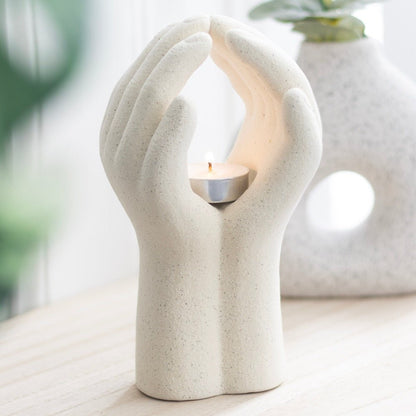 Praying Hands Tealight Holder - MarshallsHealthShop