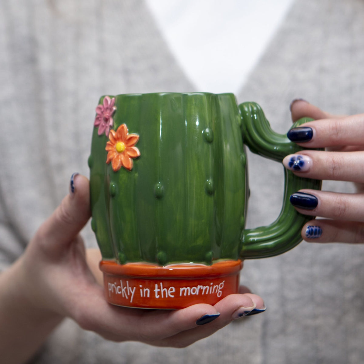 Prickly in the Morning Cactus Mug 18oz - 1st Stop Marshall's Health Shop, Gift Shop! - Heath and Natural Therapy New Brighton Christchurch - Naturopath