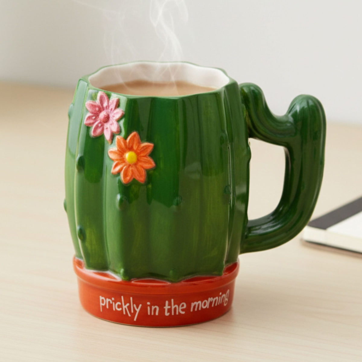 Prickly in the Morning Cactus Mug 18oz - 1st Stop Marshall's Health Shop, Gift Shop! - Heath and Natural Therapy New Brighton Christchurch - Naturopath