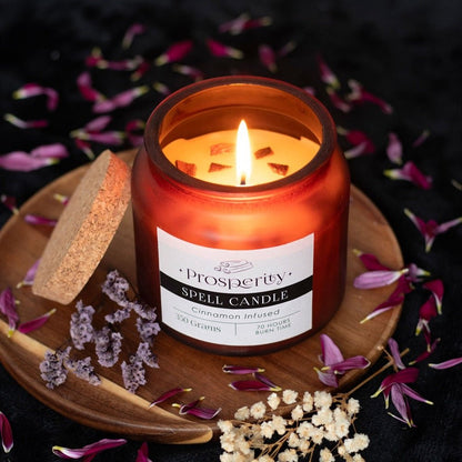 Prosperity Spell Candle Cinnamon Infused - MarshallsHealthShop