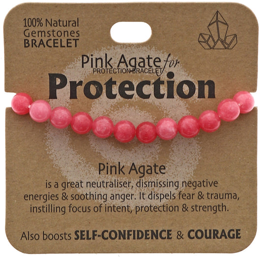 Protection Bracelet Pink Agate - MarshallsHealthShop
