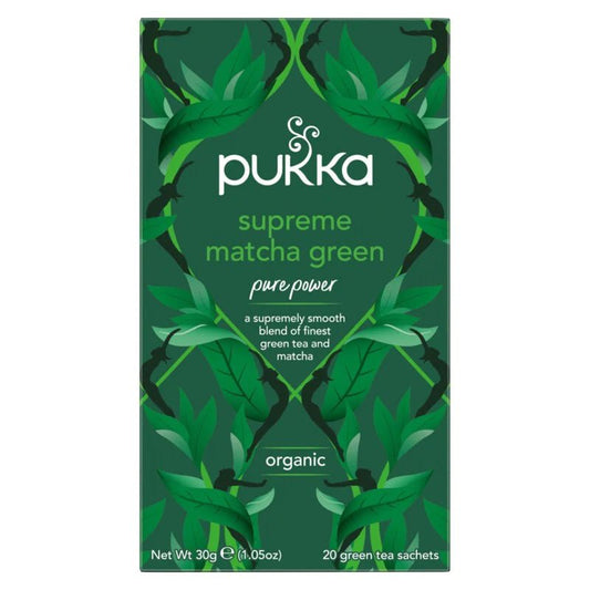 Pukka Supreme Matcha Tea 20 Bag - 1st Stop Marshall's Health Shop, Gift Shop! - Heath and Natural Therapy New Brighton Christchurch - Naturopath