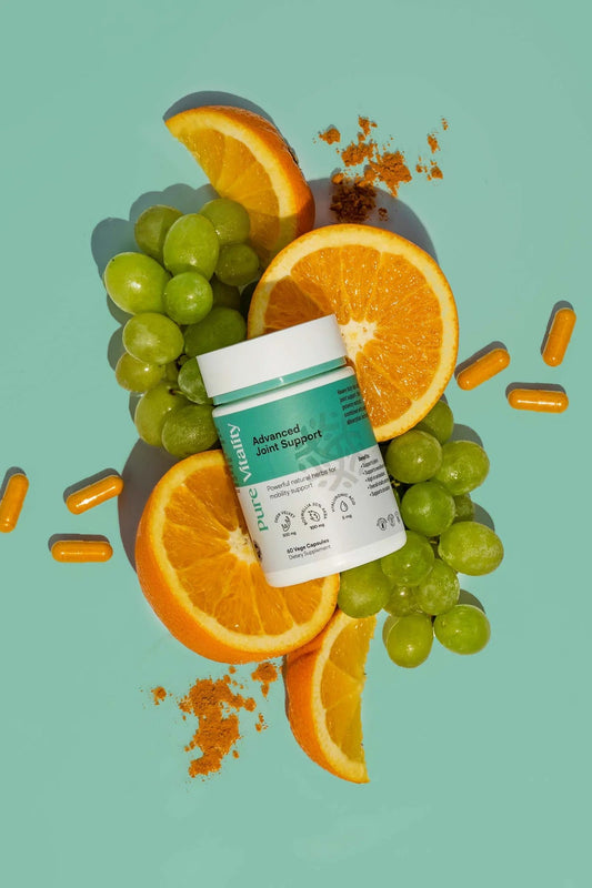 Pure Vitality's Advanced Joint Support 700mg 60 Veg Caps - MarshallsHealthShop