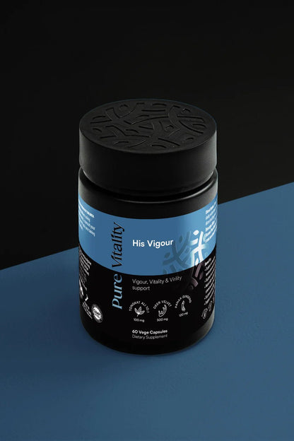 Pure Vitality's His Vigor 700mg 60 Caps - MarshallsHealthShop