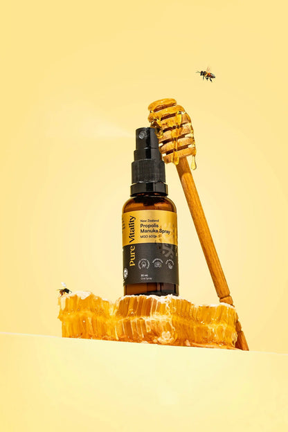 Pure Vitality's Propolis Manuka Spray 30ml - 1st Stop Marshall's Health Shop, Gift Shop! - Heath and Natural Therapy New Brighton Christchurch - Naturopath