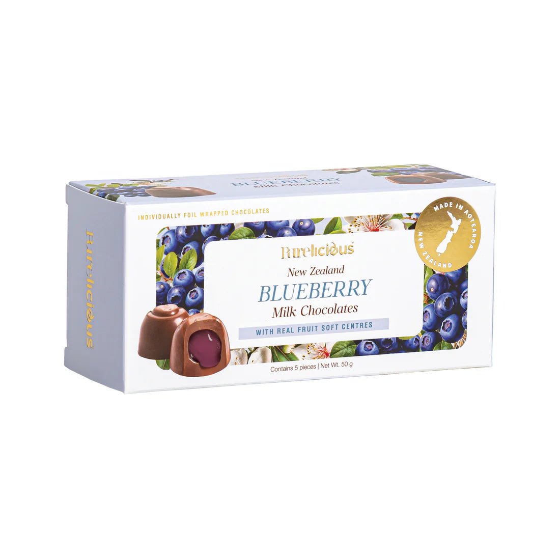 Purelicious Chocolates Soft Centered Blueberry 5pcs - MarshallsHealthShop