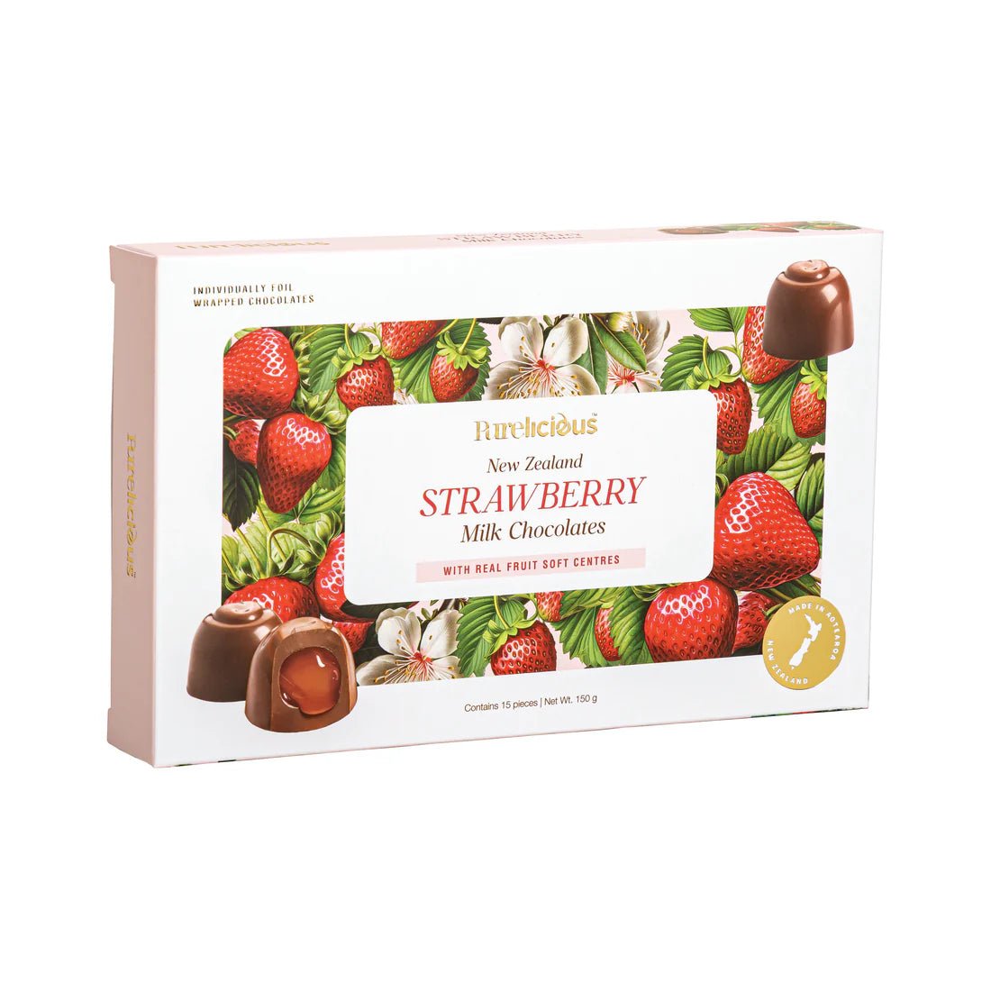 Purelicious Chocolates Soft Centered Strawberry 15pcs - MarshallsHealthShop