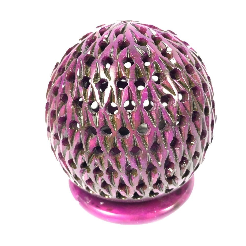 Purple Soapstone Ball Cone & Candle Burner - MarshallsHealthShop