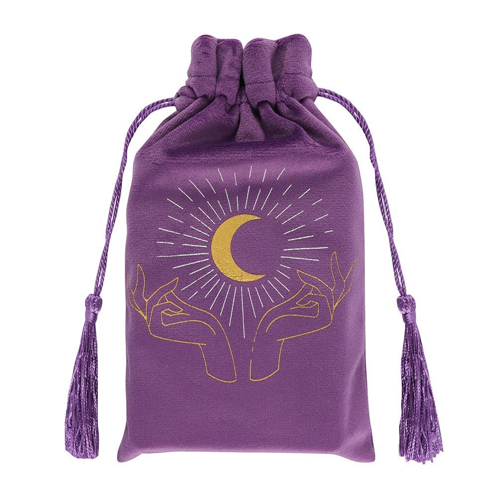Purple Tarot Hands Drawstring Pouch - MarshallsHealthShop