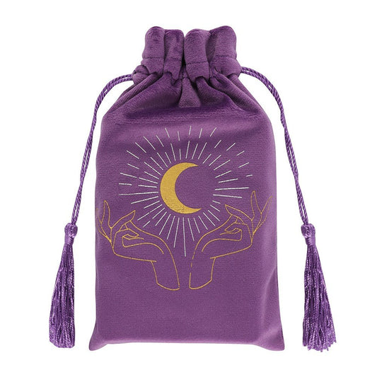 Purple Tarot Hands Drawstring Pouch - MarshallsHealthShop
