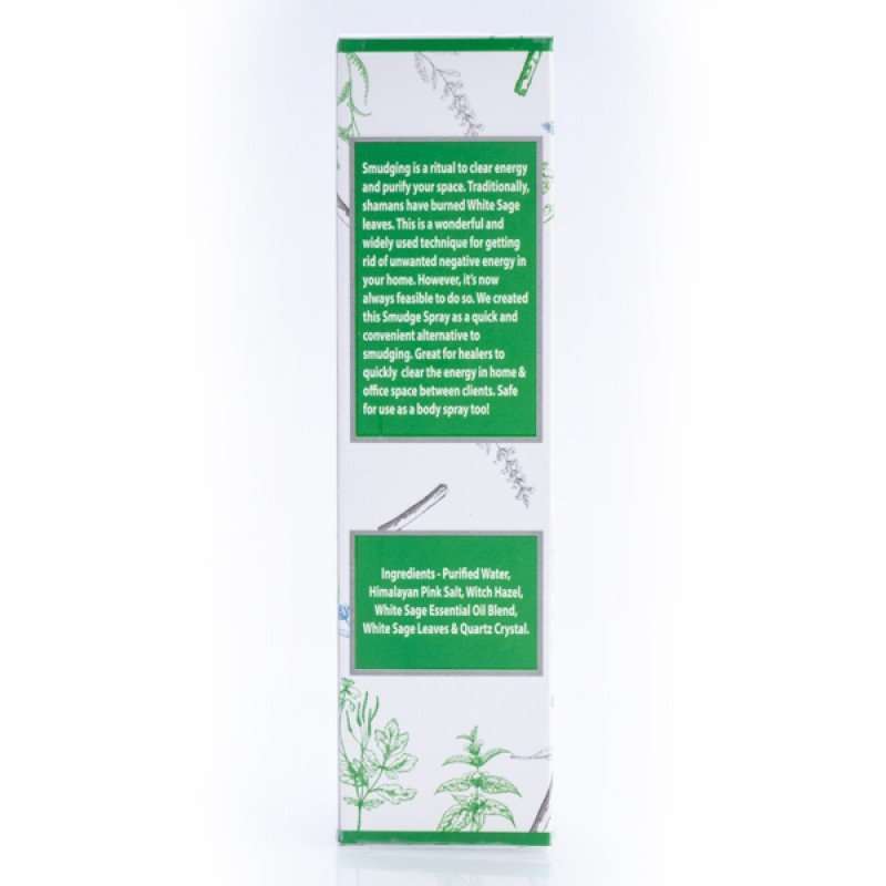 Quartz Infused White Sage and Peppermint Smudge Spray - MarshallsHealthShop