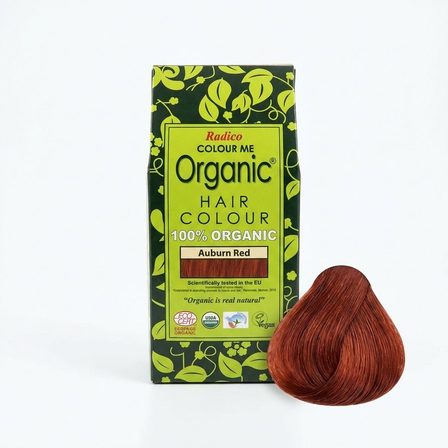 Radico Organic Henna Colour Auburn Red
An organic hair color powder, which is a perfect blend of rare hair treatment herbs with no added synthetic chemicals. This is the first certified organic hair colour which covers grey hair effectively and properly in one step. 
1st Stop, Marshall's Health Shop!