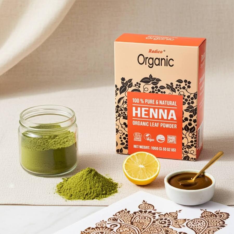 Radico Organic Henna Colour Natural

An organic hair color powder, Lawsonia Inermis with no added synthetic chemicals. This is the first certified organic hair colour which covers grey hair effectively and properly in one step.
1st Stop, Marshall's Health Shop!