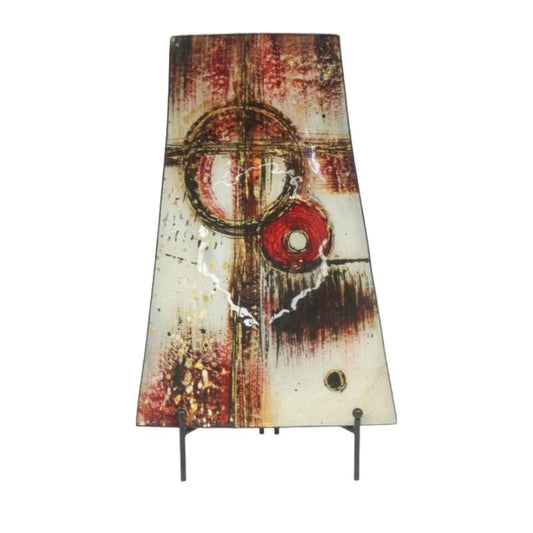 Rectangular Glass Plate Abstract 35cm - MarshallsHealthShop