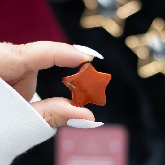 Red Jasper Crystal Star in a Bag - MarshallsHealthShop