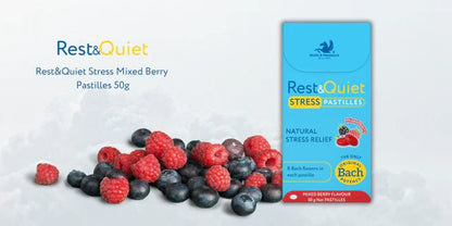 Rest&Quiet Stress Pastilles 50g - 1st Stop Marshall's Health Shop, Gift Shop! - Heath and Natural Therapy New Brighton Christchurch - Naturopath