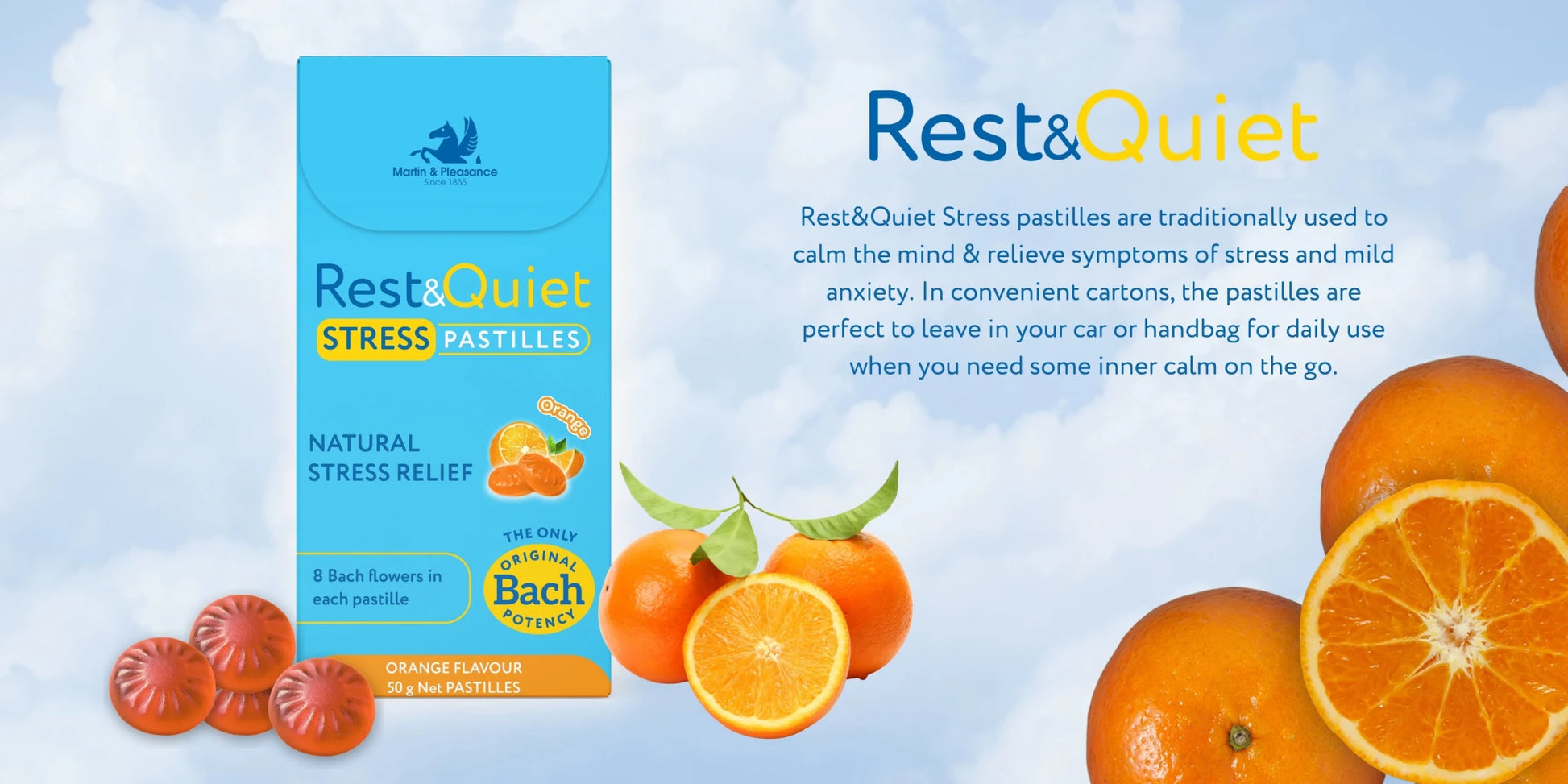 Rest&Quiet Stress Pastilles 50g - 1st Stop Marshall's Health Shop, Gift Shop! - Heath and Natural Therapy New Brighton Christchurch - Naturopath
