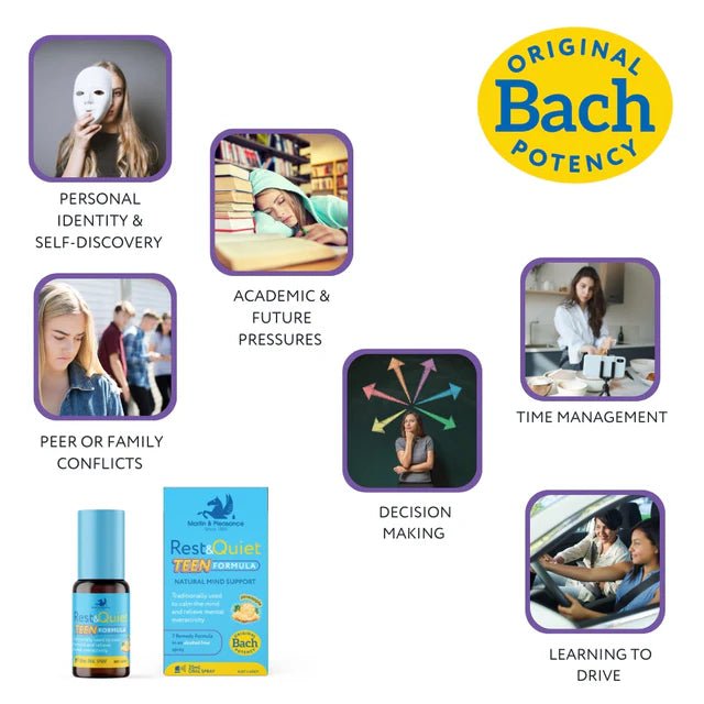 Rest&Quiet Teen Formula Spray 20ml - 1st Stop Marshall's Health Shop, Gift Shop! - Heath and Natural Therapy New Brighton Christchurch - Naturopath