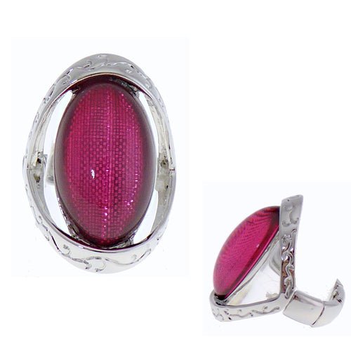 Ring Oval Silver Fuchsia# - 1st Stop Marshall's Health Shop, Gift Shop! - Heath and Natural Therapy New Brighton Christchurch - Naturopath#