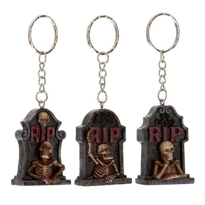 RIP Skeleton Tombstone Keyring - MarshallsHealthShop