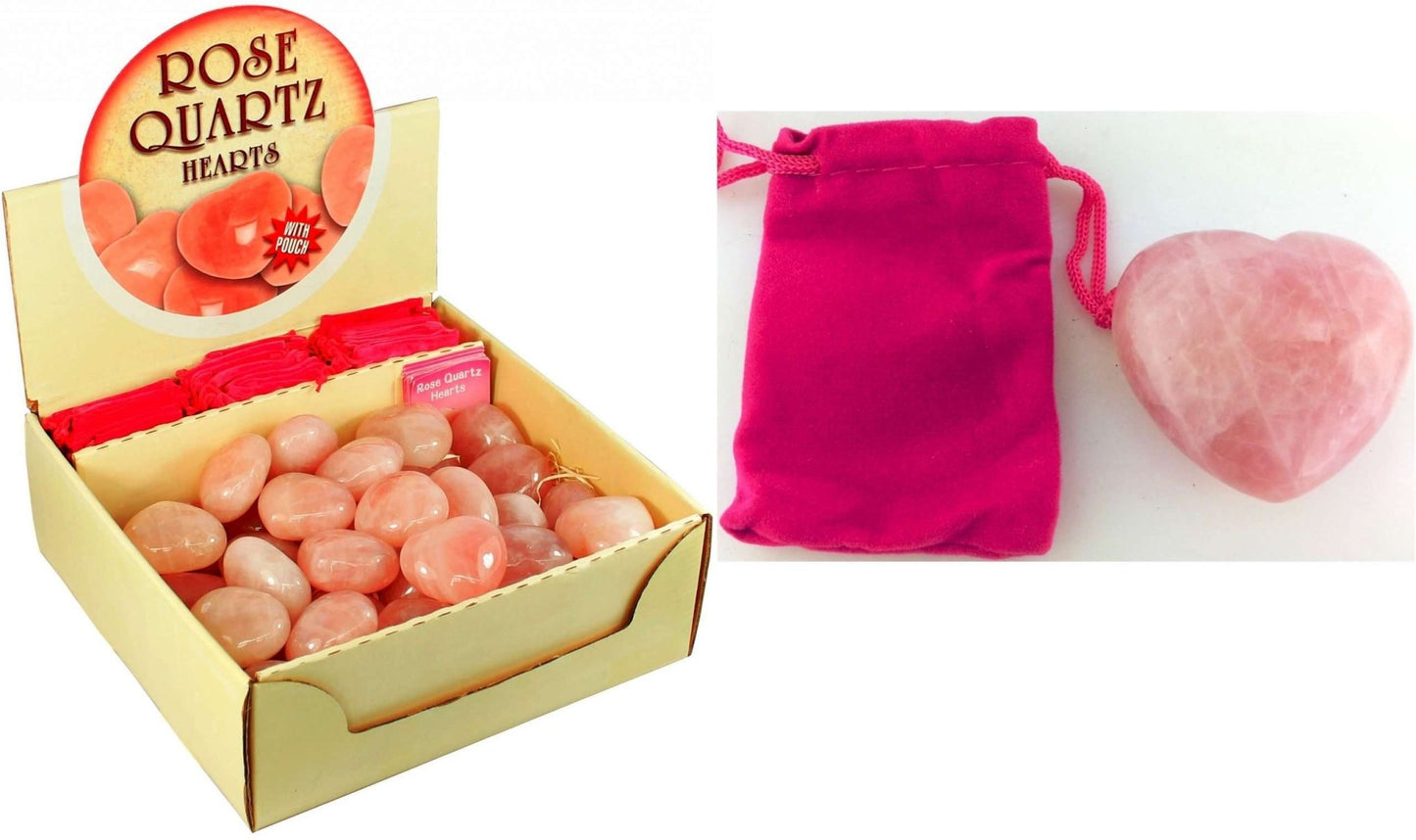 Rose Quartz Hearts - MarshallsHealthShop