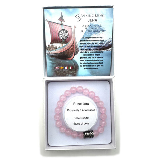 Rune Bracelet Rose Quartz Jera - MarshallsHealthShop