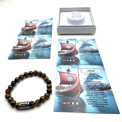 Rune Bracelet Tiger Eye Uruz - MarshallsHealthShop