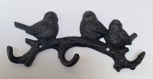 Salisbury Cast Iron 3-Bird Hooks - 1st Stop Marshall's Health Shop, Gift Shop! - Heath and Natural Therapy New Brighton Christchurch - Naturopath