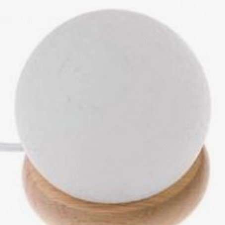 Salt Lamp Sphere White 11.50cm Mood Change - MarshallsHealthShop