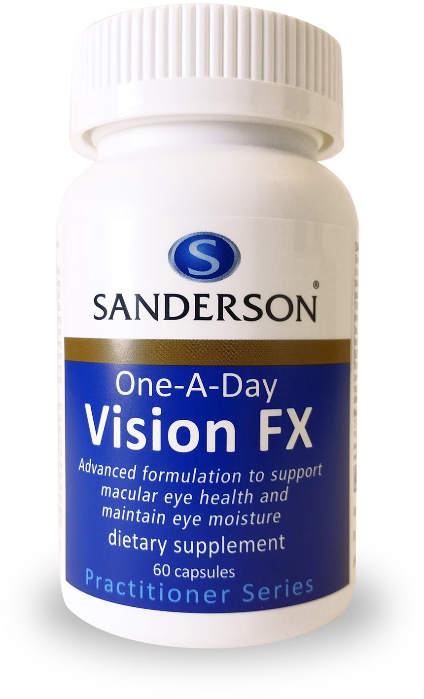 SANDERSON 1-A-Day Vision FX 60 Caps - 1st Stop Marshall's Health Shop, Gift Shop! - Heath and Natural Therapy New Brighton Christchurch - Naturopath