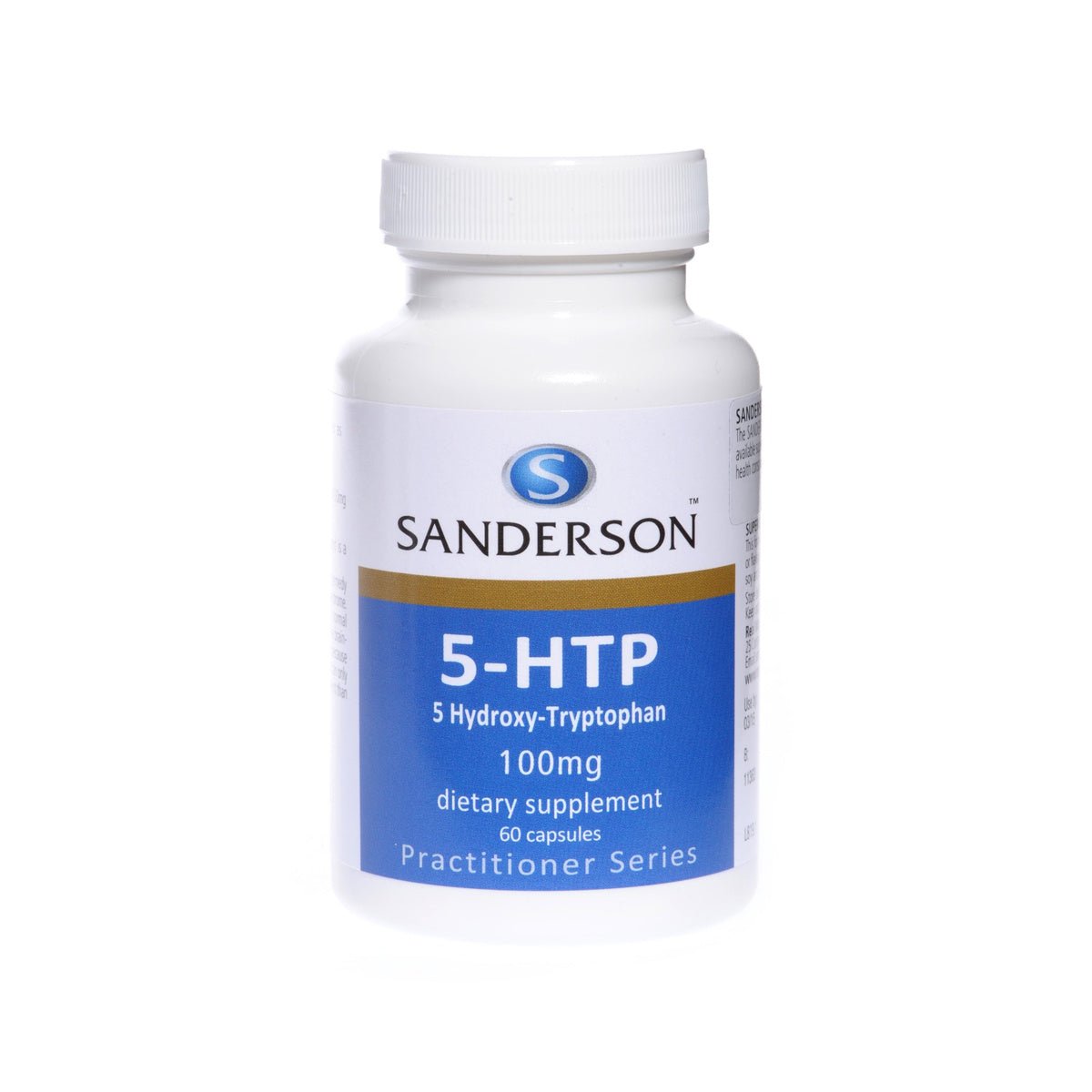 SANDERSON 5-HTP 100mg 60 Capsules - 1st Stop Marshall's Health Shop, Gift Shop! - Heath and Natural Therapy New Brighton Christchurch - Naturopath