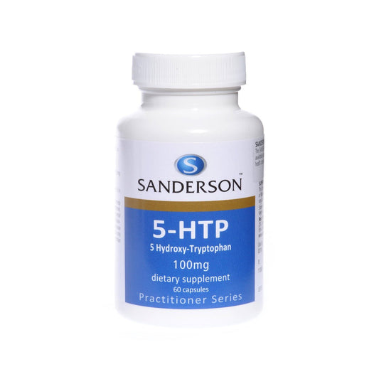 SANDERSON 5-HTP 100mg 60 Capsules - 1st Stop Marshall's Health Shop, Gift Shop! - Heath and Natural Therapy New Brighton Christchurch - Naturopath
